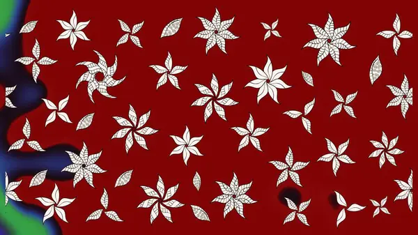 Küçük kırmızı çiçeklerle oldukça eski bir besin torbası deseni. Tekstil, kumaş, kapaklar, duvar kağıtları, baskı, paket, koleksiyon defteri, örgü, dekupaj için çiçek arkaplanı..