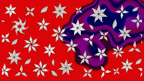 Raster illüstrasyonu. Kırmızı renklerde. Anti-stres için Raster soyut şablon sayfası.