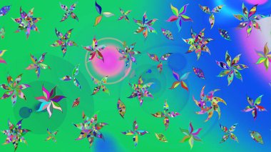 Çiçekli, yapraklı, çiçek desenli eskiz. El çizimi. Raster illüstrasyonu.