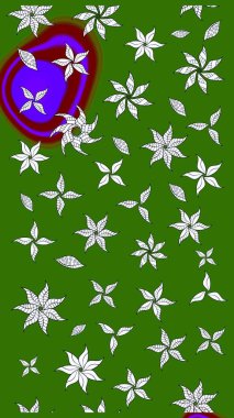 Nazik, narin çiçek arkaplanı. Yeşil renkli çiçekler. Raster çiçek desenli ve çiçekli..