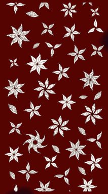 Kırmızı renkte çiçekler. Elle boyanmış suluboya resim çizimi çiçekler ve bitkiler.