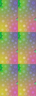 Çiçekli bahar çiçekleri. Küçük renkli çiçekler. Küçük çiçekte güzel bir desen. Motley illüstrasyonu. Moda baskıları için zarif bir şablon.