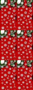 Moda baskıları için zarif bir şablon. Halk tarzı. Parlak renkli çiçekli ve kırmızı yapraklı harika bir çiçek deseni. Modern çiçek arkaplanı.