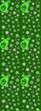 Tekstil, kumaş, kapaklar, duvar kağıtları, baskı, naylon, koleksiyon defteri, örgü, dekupaj için güzel bir eskiz. Küçük yeşil çiçeklerle oldukça kaliteli besin torbası deseni.