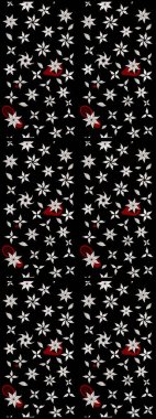 Raster illüstrasyonu. Eski usul. Eskiz geçmişi. Tomurcukları çiçek olan sevimli bir çiçek deseni. Raster. Kumaş, tekstil ve duvar kağıdı baskısı için..