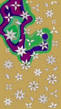 Anti-stres için soyut örnek sayfası. Sarı renklerde. Raster illüstrasyonu.