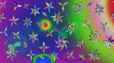 Egzotik çiçekler, botanik, yeşil renklerdeki parlak klasik doğa. Klasik tropikal doğal elementlerin suluboya seti. Raster illüstrasyonu.