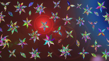 Desen, çizim, çiçek sınırı. Eski moda arka plan. Güzel, parlak, pürüzsüz kumaş, tuval. Raster illüstrasyonu. Kıvırcık, parlak örgü. Çiçeklerin çelengi.