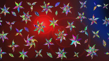 Çiçekli çiçek deseni, suluboya. Küçük çiçekte güzel bir çiçek deseni var. Raster deseni.