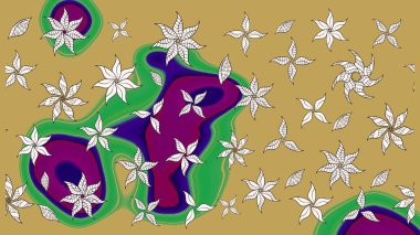 Şatafatlı bahar bahçesi dokusu. Raster illüstrasyonu. Flower eskiz arka planı. Çiçek deseni.