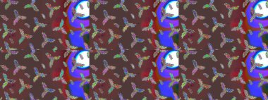 Kar taneleri tasarımı. Son moda kar taneleri ve elementler onun kartlarını gösteriyor. Retro stil dokusu, şablon kış elementleri. Modern tasarım posteri, kapak, kart tasarımı kahverengi, mor ve mavi renkler.