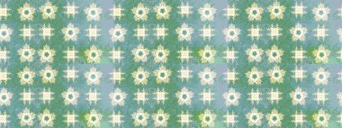 Renkli arka planda izole tatlı kar taneleri. Kar taneli yeşil ve mavi renkler. Raster illüstrasyonu.