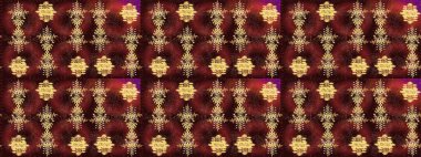 Kahverengi, kırmızı ve sarı kar taneli Noel kartı kahverengi, kırmızı ve sarı renklerde. Kar taneleri arka planda. Kış kartı Mutlu Noeller, yeni yıl ve mutlu bayramlar..