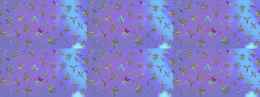 Yumuşak, bahar çiçekli arka plan. Çiçekli karalama şeklinde Raster çiçek deseni. Mor renkte çiçekler.