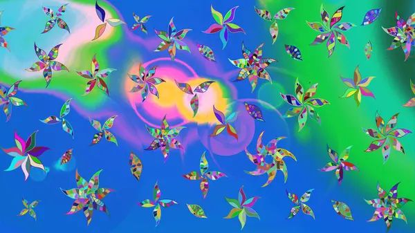 Suluboya çizim kalıbı. Dekorasyon ve tasarım için güzel bir desen. Moda baskısı. Çiçeğin suluboya çizimlerinin mükemmel deseni. Eski.