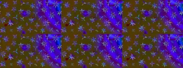 Raster illüstrasyonundaki çiçek desenli çizim. Renkli Bahar Teması eskiz kalıbı. Güzel kumaş deseni. Düz Çiçek Elementleri Tasarımı.