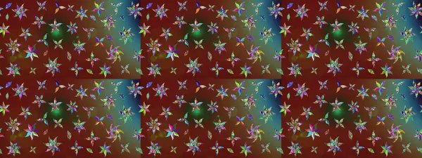 Küçük çiçekteki sevimli çiçek deseni. Güzel karalamalı çiçek desenli çizim. Raster illüstrasyonu. Güzel kumaş deseni.