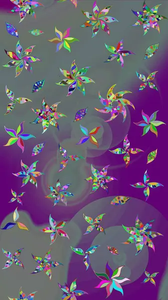 Bahar çiçekleriyle güzel bir çiçek deseni çizmişsin. Raster illüstrasyonu. Güzel kumaş deseni.