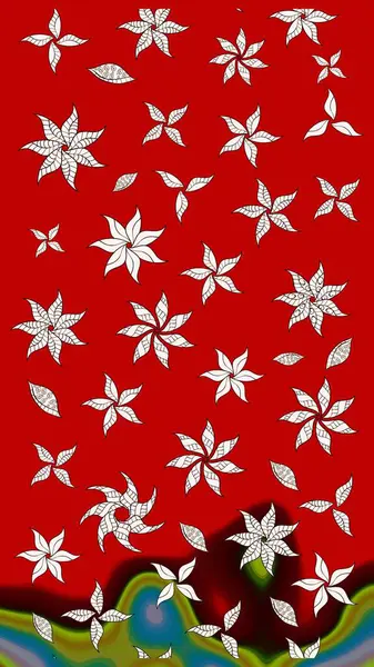 Sabıka fotoğraflarında, bebek kıyafetlerinde, duvar kâğıtlarında, paket kutularında falan kullanılabilir. Raster. Zarif, parlak ve eskiz kırmızı çiçek deseni tasarımı.