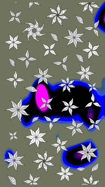 Çiçek arkaplan. - Yeşil çiçekler. Küçük çiçekte güzel bir desen var. Çiçek kolajı. Doğa. Çiçek kompozisyonu. Raster deseni.