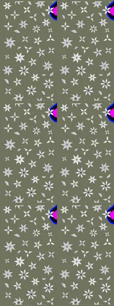 Karalama çiçekleri çizim kalıbı. Sanat, çiçeklere ilham verir ve arka plan bırakır. Yeşil el çizimi desen. Raster deseni.