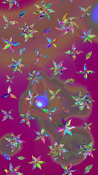 Küçük çiçekte güzel bir çiçek deseni var. Raster deseni. Çiçekli çiçek deseni, suluboya..