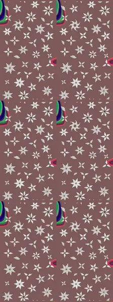 Çiçekli çiçek deseni, suluboya. Süslü kumaş deseni. Raster deseni.