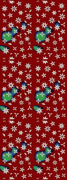 Suluboya tarzında kırmızı renkte çiçekler. Kırmızı renkte çiçeklerle birlikte çiçek deseni çiz..