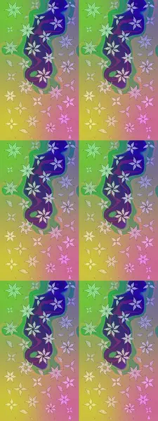 Çiçekler suluboya tarzında yeşil renkte. Çiçekli yeşil renkte bir çiçek deseni çiz.