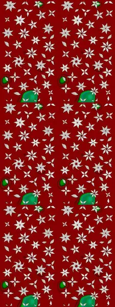 Kırmızı renklerde. Raster illüstrasyonu. Güzel kumaş deseni. Raster illüstrasyonunda çiçek deseni çizimi.