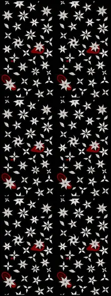 Raster illüstrasyonu. Eski usul. Eskiz geçmişi. Tomurcukları çiçek olan sevimli bir çiçek deseni. Raster. Kumaş, tekstil ve duvar kağıdı baskısı için..