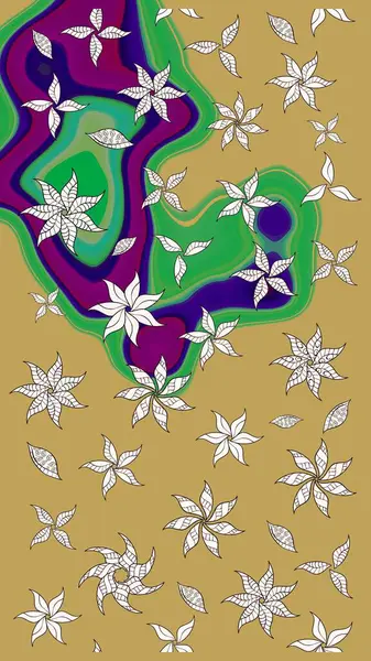 Anti-stres için soyut örnek sayfası. Sarı renklerde. Raster illüstrasyonu.