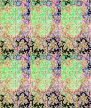 Geleneksel raster ve altın desen. Tarafsız renkler üzerinde klasik oryantal desen. Damask taslak süsü.