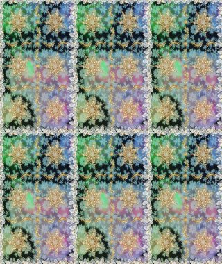 Gri renkli ve altın elementli geleneksel altın sarısı desen. Barok tarzında eskiz doğulu süsü..