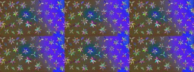 Şirin çiçekler. Raster Moda kumaş deseni. Çizgi çizimi deseni.