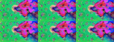 Raster. Eskiz geçmişi. Eski usul. Tomurcukları çiçek olan sevimli bir çiçek deseni. Raster illüstrasyonu. Kumaş, tekstil ve duvar kağıdı baskısı için..