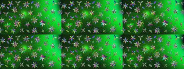Raster illüstrasyonu. Çizim çiçek deseni duvar kâğıdı olarak kullanılabilir. Yeşil renkte çiçekler.