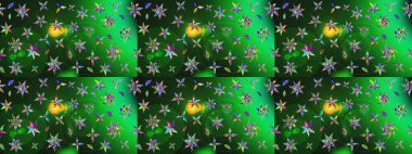 Raster illüstrasyonu. Güzel kumaş deseni. Güzel karalamalı çiçek desenli çizim. Küçük çiçekte sevimli çiçek deseni var..