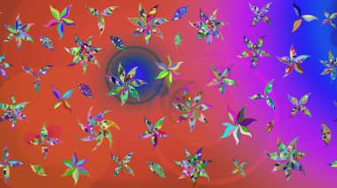 Çiçek deseni. Raster illüstrasyonu. Flower eskiz arka planı. Şatafatlı bahar bahçesi dokusu.