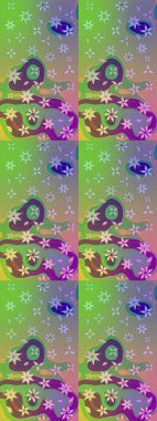 Yapraklı çizim şekli. Şirin, zarif çiçekler Raster illüstrasyonu. Poster ya da kapak için arka plan. Tekstil için figür. Davetiye ve kartpostal tasarımı için dekoratif çiçek unsurları.