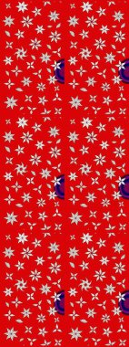 Raster düz çiçek çizim deseni. Hediye ambalaj kağıdı, tebrik kartları, posterler ve pankart tasarımı. Kırmızı renkte çiçekler.