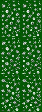 Çiçekli karalama şeklinde Raster çiçek deseni. Yumuşak, yaz çiçekli arka plan. Yeşil renkte çiçekler.