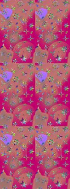 Çiçekli yumuşak bir eskiz şekli. Raster çiçekleri klasik tarzda çizilmiş. Yumuşak, pembe renkte bahar çiçekleri. Raster illüstrasyonu.