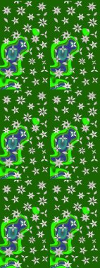 Çiçek deseni. Raster güzel kumaş deseni çiziyor. Renkli Bahar Teması eskiz kalıbı. Düz Çiçek Elementleri Tasarımı.