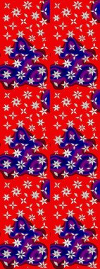 Eskiz klasiği. Raster Şirin kumaş deseni. Renkli Bahar Teması eskiz kalıbı. Düz Çiçek Elementleri Tasarımı.