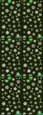 Raster çiçek desenleri çiziyor. Vadinin gri renkli çiçekleri.