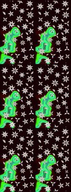 Çiçekli çiçek deseni, suluboya. Siyah renkli çiçekler. Renkli Bahar temalı eskiz kalıbı. Düz Çiçek Elementleri Tasarım Raster illüstrasyonu.