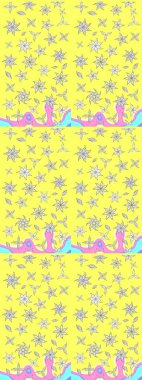 Güzel suluboya çiçekler, parlak boya çiçek desenli eskiz arka planı. Raster..