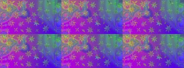 Ultraviyole kumaş deseni. Çizim kalıbı. Raster illüstrasyonu. Organik motif arkaplanı.