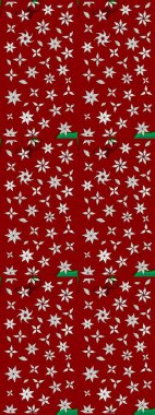 Şirin çiçekler. Çizgi çizimi kalıbı. Raster Moda kumaş deseni.